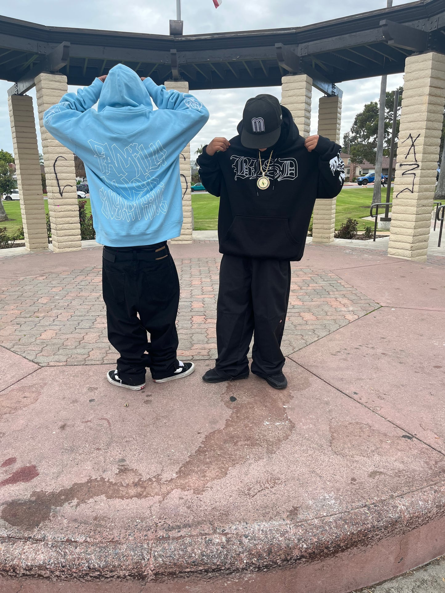 Baby Blue-Family Hoodie