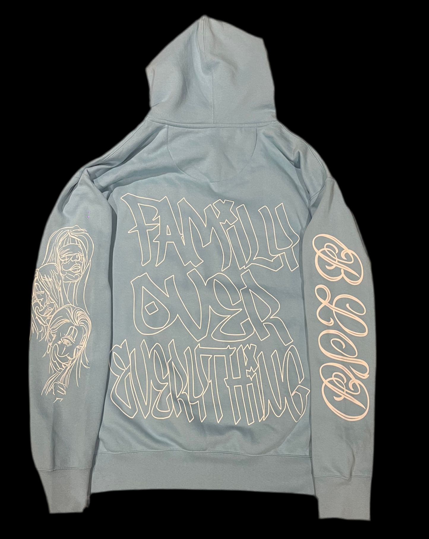 Baby Blue-Family Hoodie